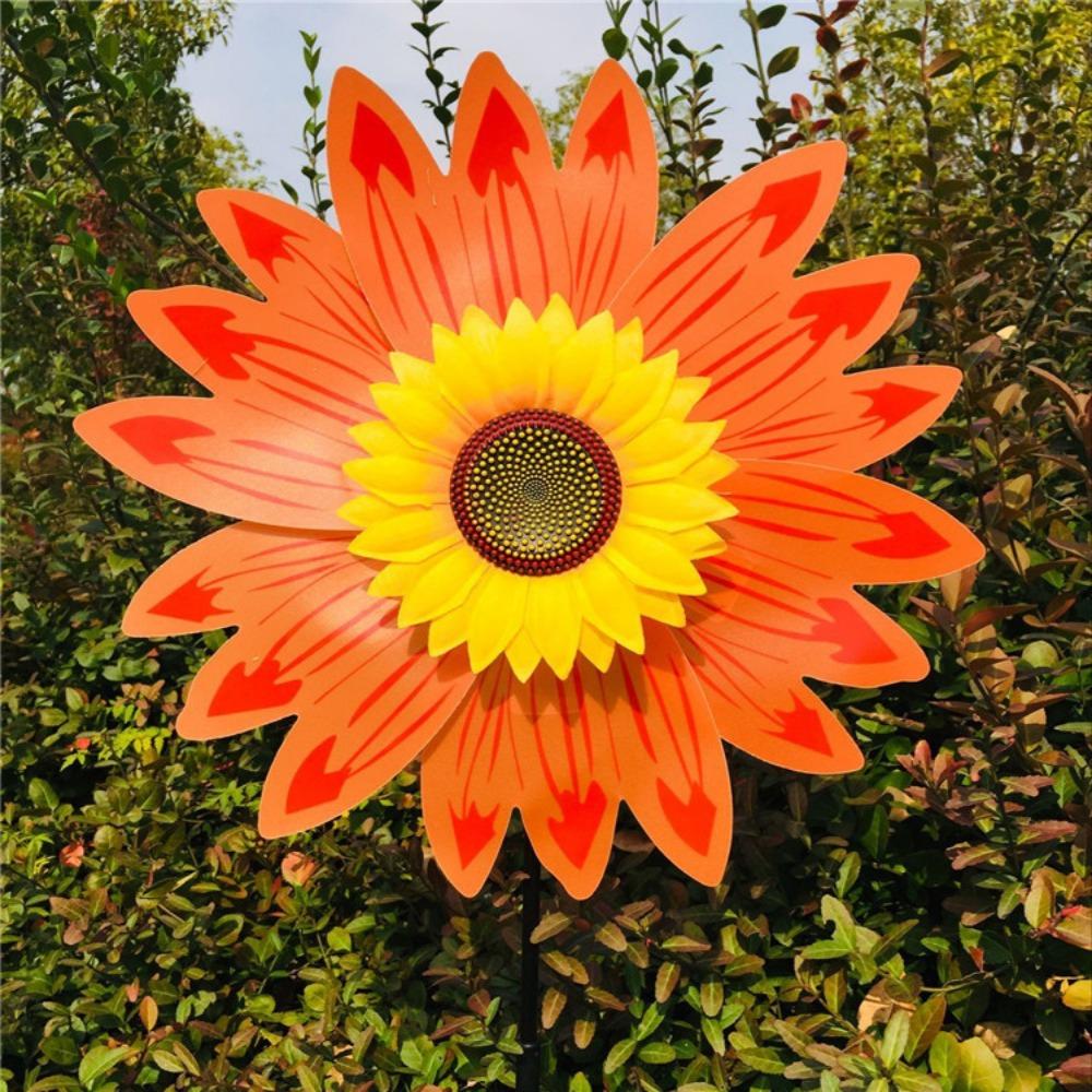 Multistyles Rotating Sunflower PVC Garden Yard Wind Spinner  Outdoor Party Picnic Decor