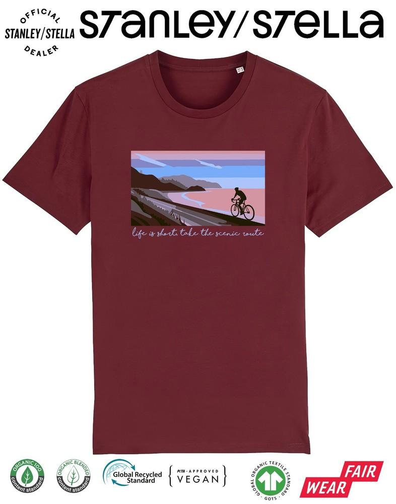 

Мужская велосипедная футболка - Жизнь коротка, выбирай живописный маршрут - Велосипедист, велопрогулка XL