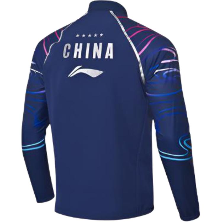 Li-Ning Badminton Series Color Block Zipper Stand Collar Soft Simple Versatile Jacket Women jackets AYYP004-1
