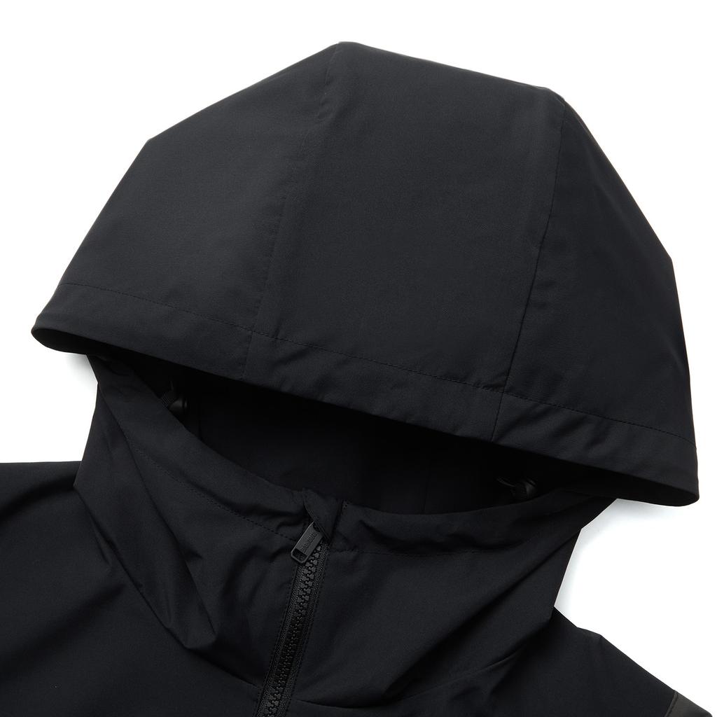 Li-Ning Comfortable Casual Minimalist Hooded Zip Jacket Men Jackets Black Obsidian-Gray AFDV005-3