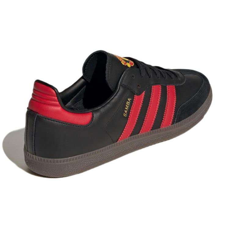 Manchester United X Adidas Samba Team Black Real Red Unisex Sneakers Core-Black Gum HQ7030