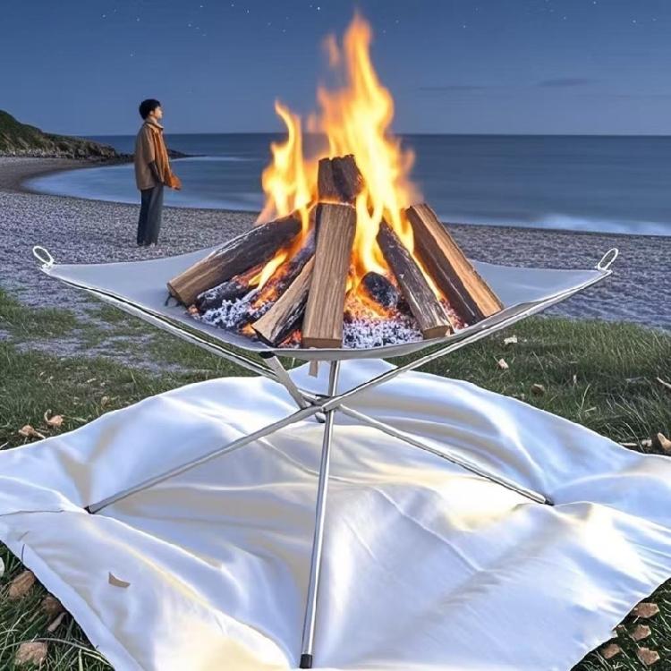 Rusts Resistant Outdoor Camping Grills Stainless Steel Fire Pit Multifunctional For Hiking Backpacking Durability