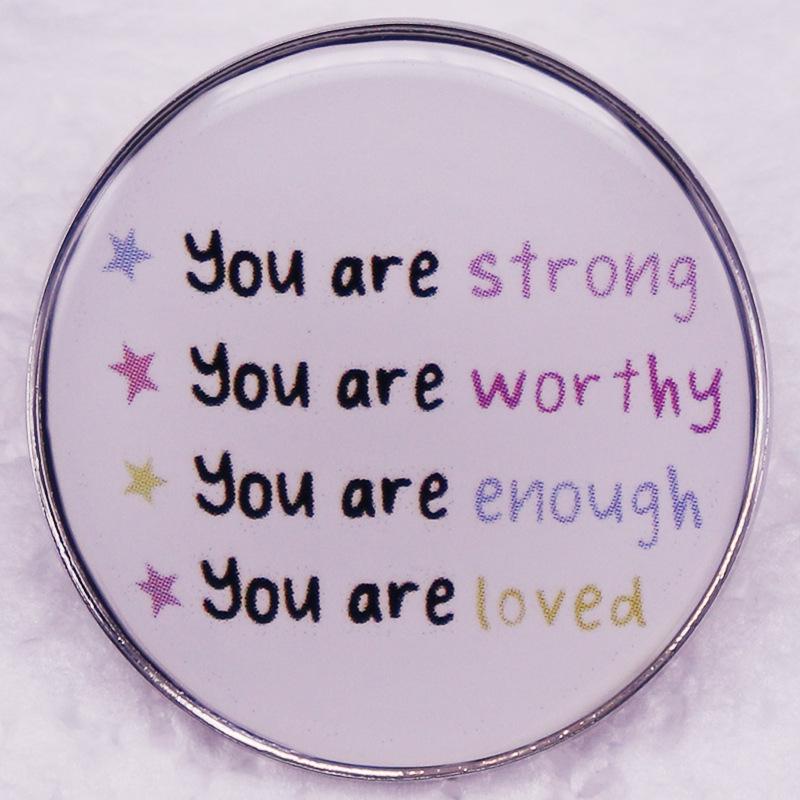 Strong Enough to Be Loved Brooch - Best Friend Gift серебряный