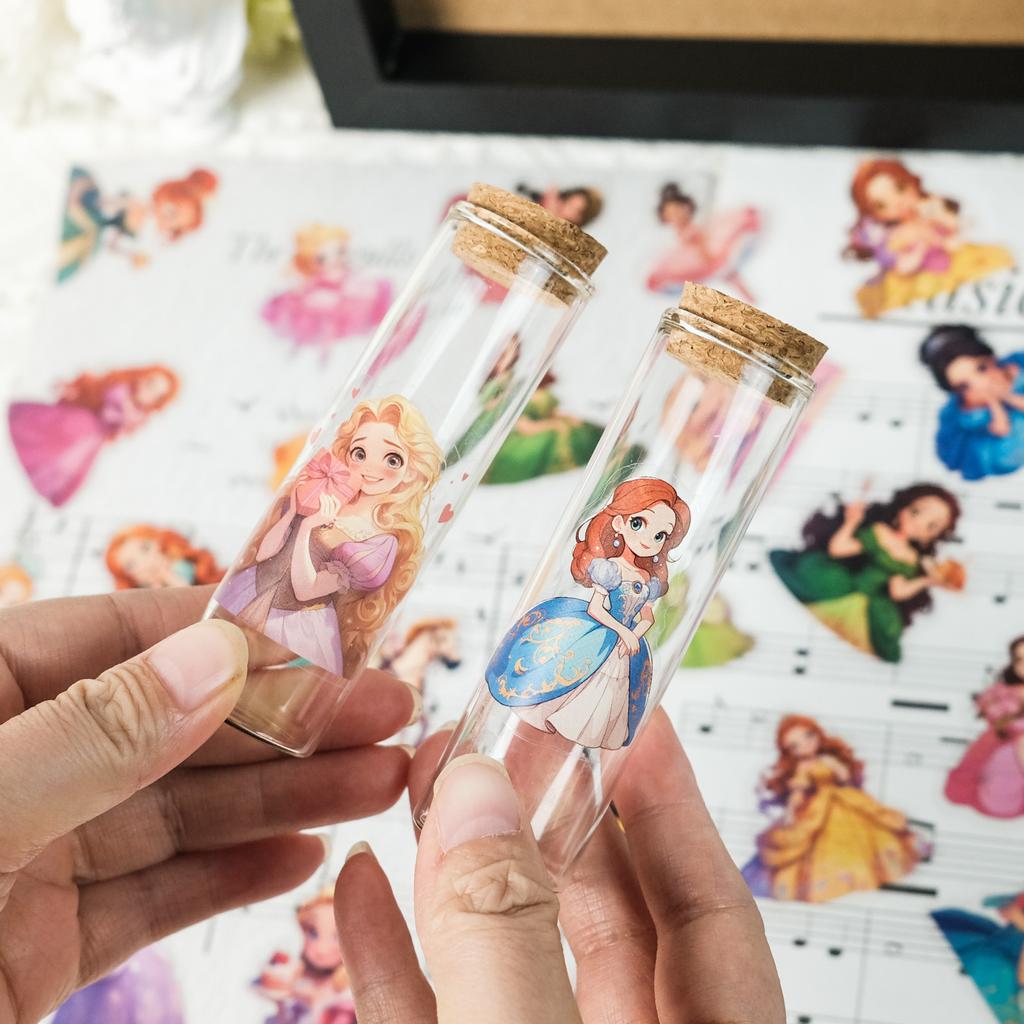 50 Fairy Tale Princess Series Transparent Waterproof Stickers Children's Reward Stickers DIY Mobile Phone Case Water Cup Decoration