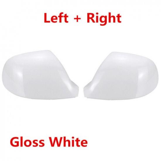 Pair Rearview Mirror Cover Replacement White for Volkswagen Transporter T5 T6
