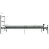 Double Bed Frame Gray Metal 120 X 200 Cm