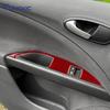 For Seat Altea 2004 2005 2006 2007 2008 2009 2010 2011 2012 2013 2014-2016 Real Soft Carbon Fiber Car Window Lift Panel Sticker