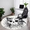 1pc Cat Whiskers Office Round Area Rug, Indoor Mat Suitable ForOffice, Under Office Chairs Bedroom Living Room Home Decor, Room Deco u46