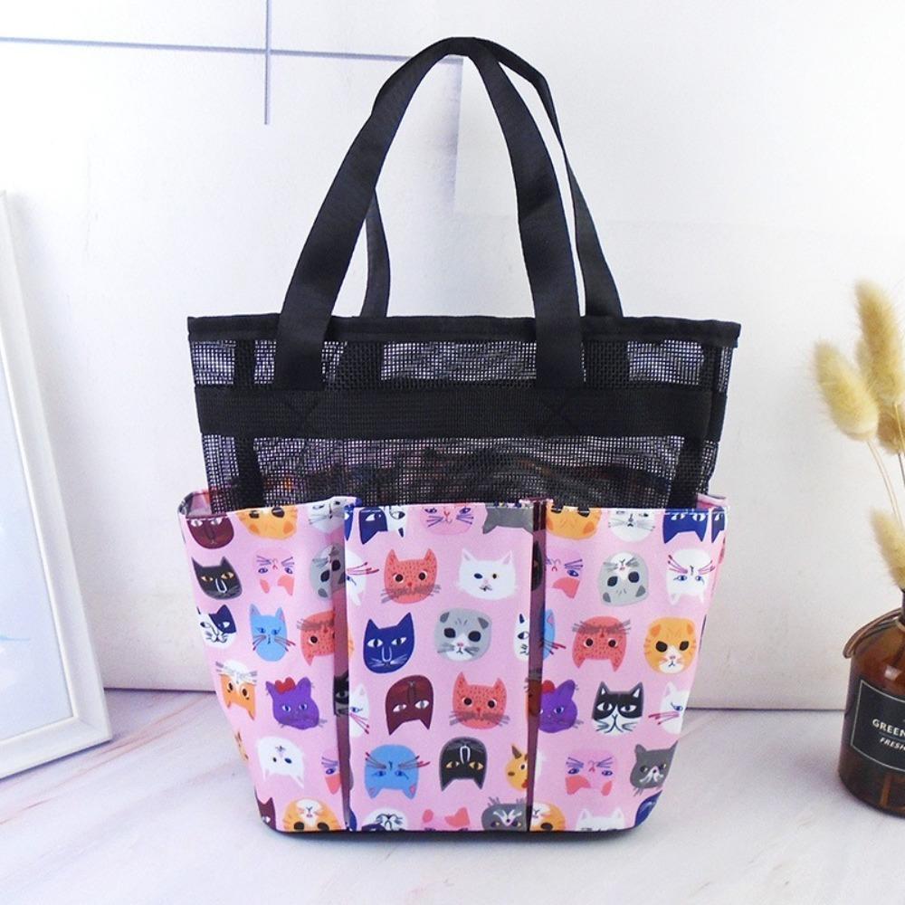 

Breathable Handbag Flower Printed Bath Bag New Shopping Tote Unisex 8