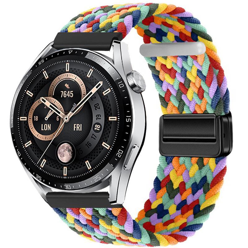 Suitable for Huawei Samsung Smart Watch with Magnetic Buckle Nylon Strap