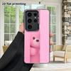 Phone Case: 2D Flat Samsung Galaxy A34 A35 M05 M06 S20 S22 S21 FE Plus 5G Protective Case, Couple Style, Pink Bear, Christmas and Halloween Gift
