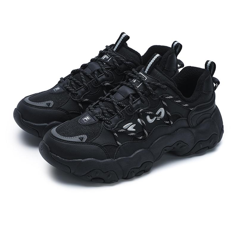 FILA Fluid 6 We Cat Paw Fleece Comfortable Versatile Low-Top Lifestyle Casual Shoes Women sneaker Black F12W512111FBK
