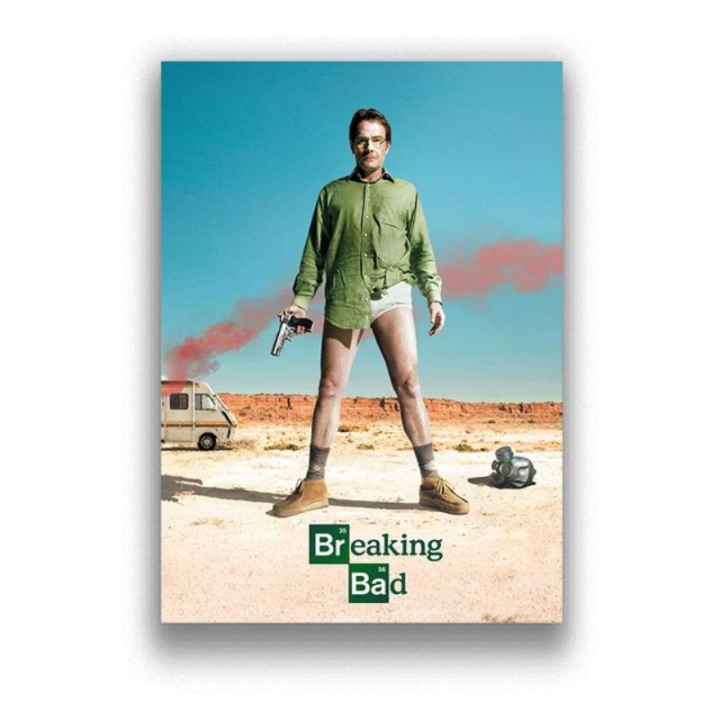 Breaking Bad Klassische Krimi-TV-Serie Poster Leinwandmalerei Heisenberg Drucke Wandkunst Bilder Moderne Heimzimmerdekoration