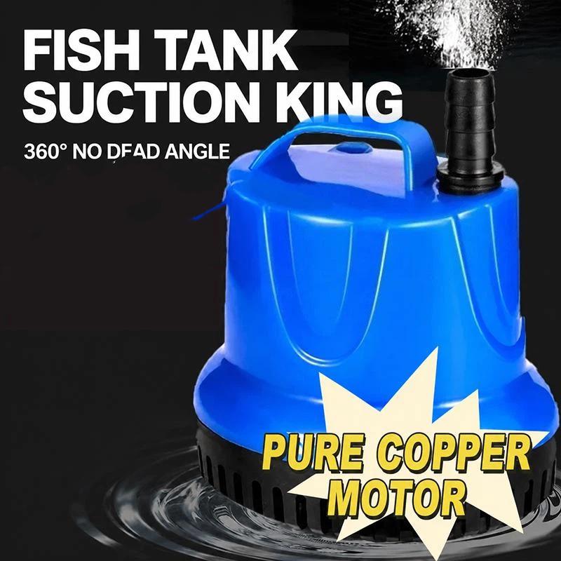 Bomba de Circulación de Agua Sumergible de Succión Inferior Bomba de Filtro para Acuario Bajo Consumo de Energía para Tanque de Peces Estanque Hidroponía