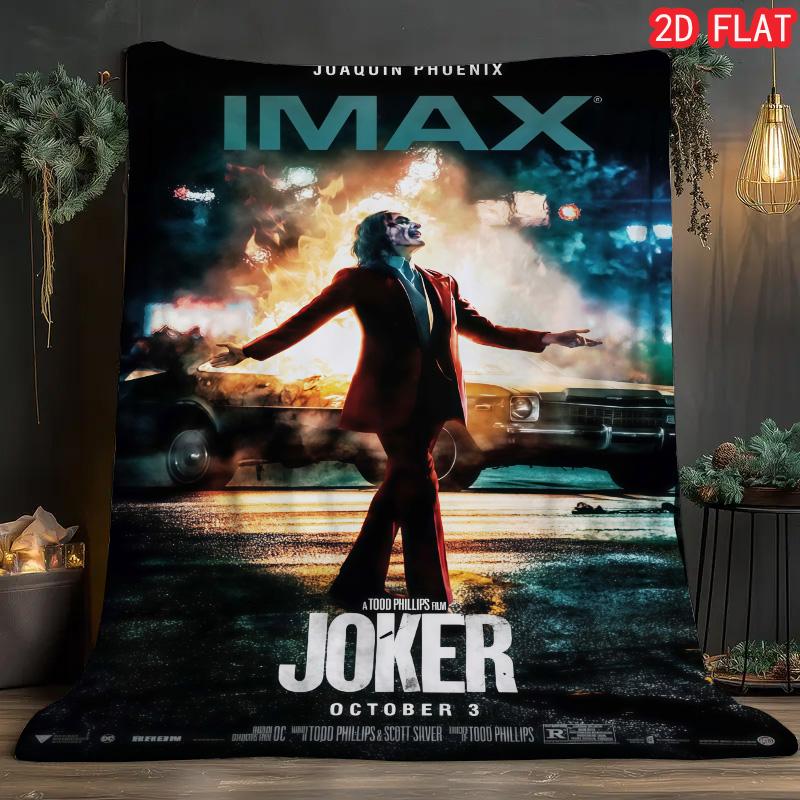 

Horror Joker Printed Fleece Blanket Lightweight Comfortable Warm Blanket for Bed Couch Office Home Decor Gift for Movie Fans 75x90cm