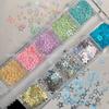 1 Set Diy Manicure Accessories Mixed Color Star Nail Glitter Laser Holographic Sequins Non Toxic For Kids Adults