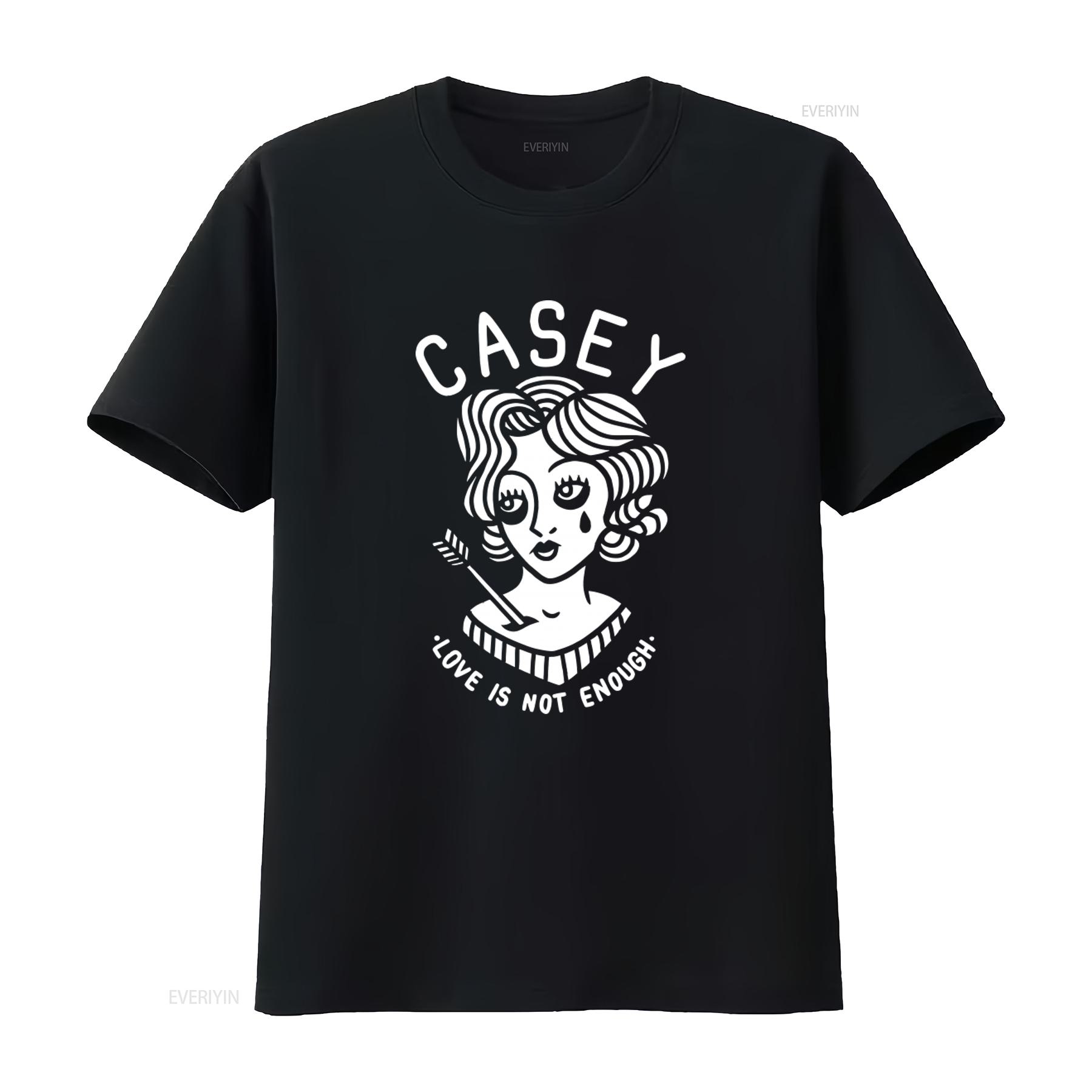 

CASEY Love Is Not Enough T Shirt Woman With Arrow Design for Melodic Hardcore Fans vintage Washed fashion streetwear Soft homme 4XL