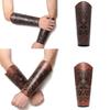 Middle Ages Wristband Perfect for Costume Parties Gatherings Cosplay Embossed Gauntlet Bracer Gauntlet Brown Wristband