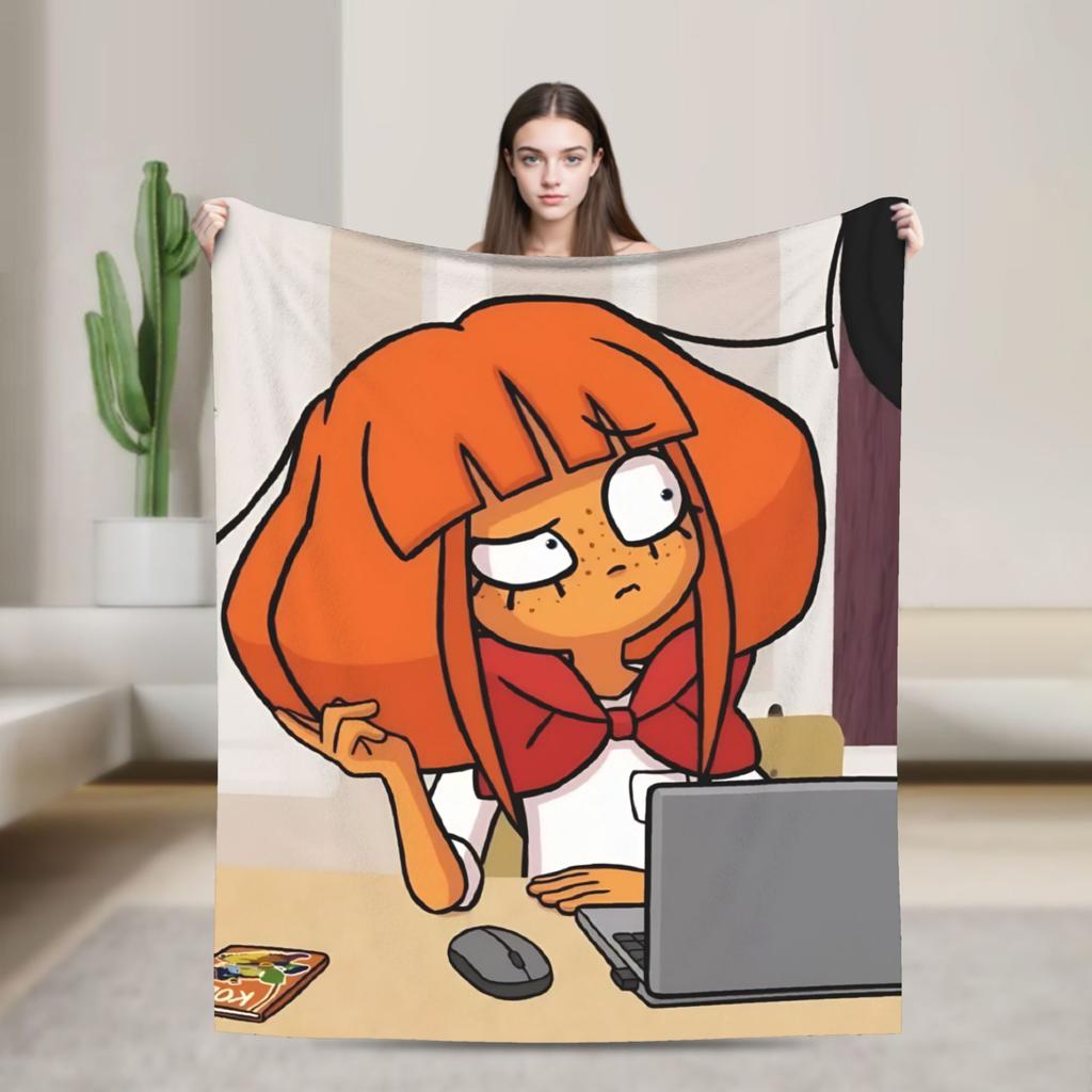Cartoon Mymy Ongezelligs Blanket Fleece Textile Decor Multifunction Super Soft Throw Blanket For Bedding Car Bedding Throws