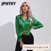 JPNTKY Women's Fashion Casual Long Sleeve POLO Neck Blouses & Shirts