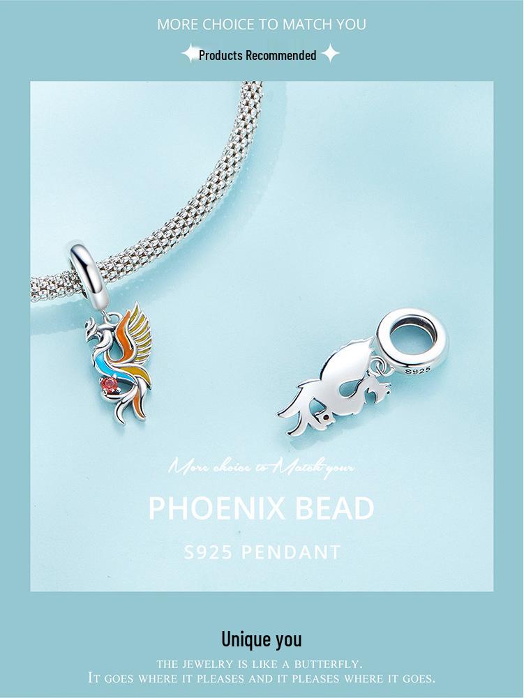 Brățară nouă cu pandantiv Phoenix din argint S925 cu design inteligent de aplicare a uleiului