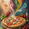 1000pcs Advanced Pizza & Vegetable Jigsaw Puzzle Suitable for & Families - Rectangular Brain with Iridescent Background, Portable Challenge for, Gifts