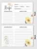 Inkdotpot 4x6 Inch Recipe Cards (Set of 50) , Thick Double Sided Premium Card Stock- Modern Style White Recipe Notecards