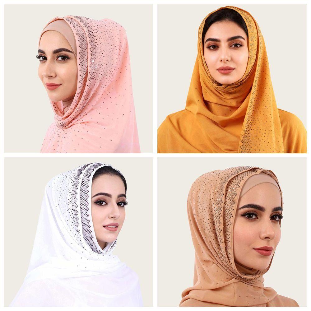 New Chiffon Muslim Instant Turban Breathable Full Cover Turbans Head Solid Color Islamic Crinkle Shawl