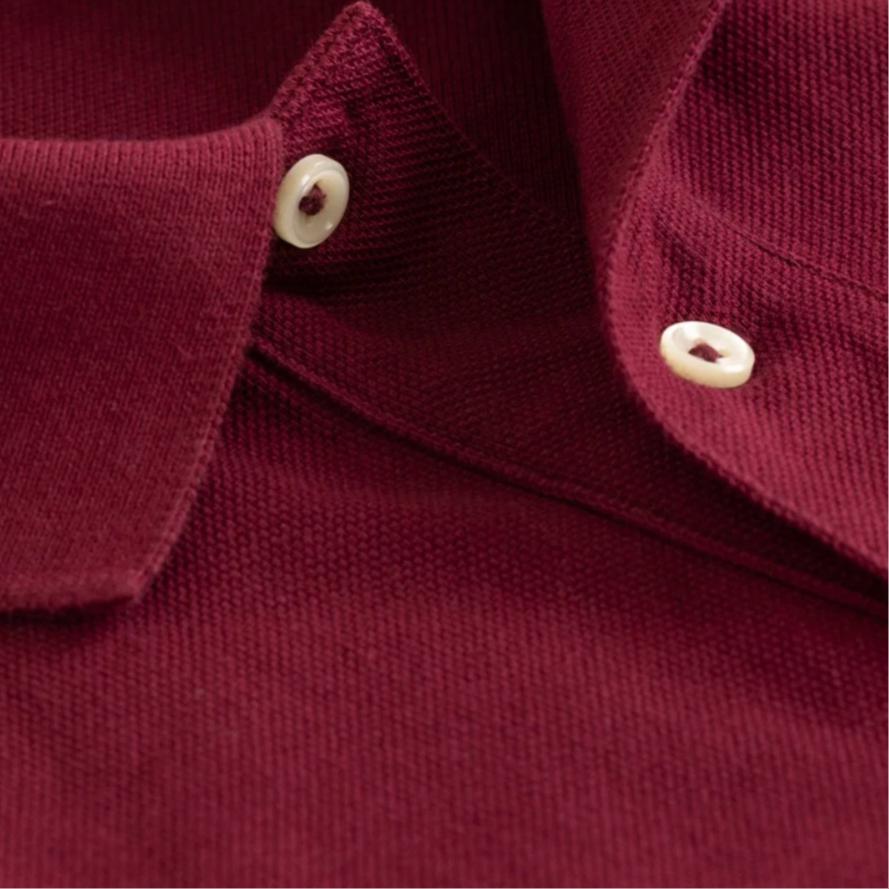 Polo Ralph Lauren Solid Color Short Sleeve Polo Shirt With Pony Embroidery Men tops Burgundy 710675974-007