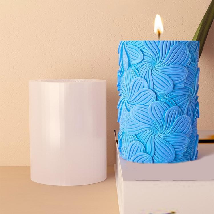 Easy to Use Sturdy Silicones Molds Home Accessory Portable for Customes Candle Creation with Fine Flowers Embossments
