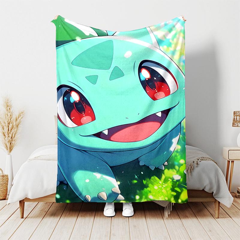 1pc Blanket Pokémon1 Print Design, Lightweight Blanket for Sofa, Bed- Soft &Warm, Gift for All Seasons Like Christmas, Halloween