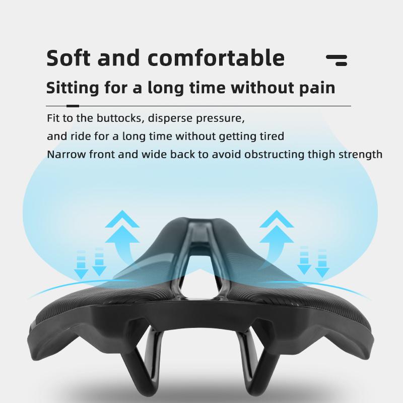OFFBONDAGE Cycling Saddle MTB Hollowed-out Breathable Shock Absorption Non-slip PU Comfortable Lightweight Bicycle Accessories