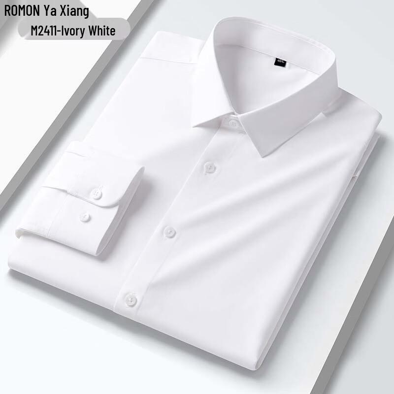 ROMON Men s Antibacterial Modal Blend Business Casual Shirt 39