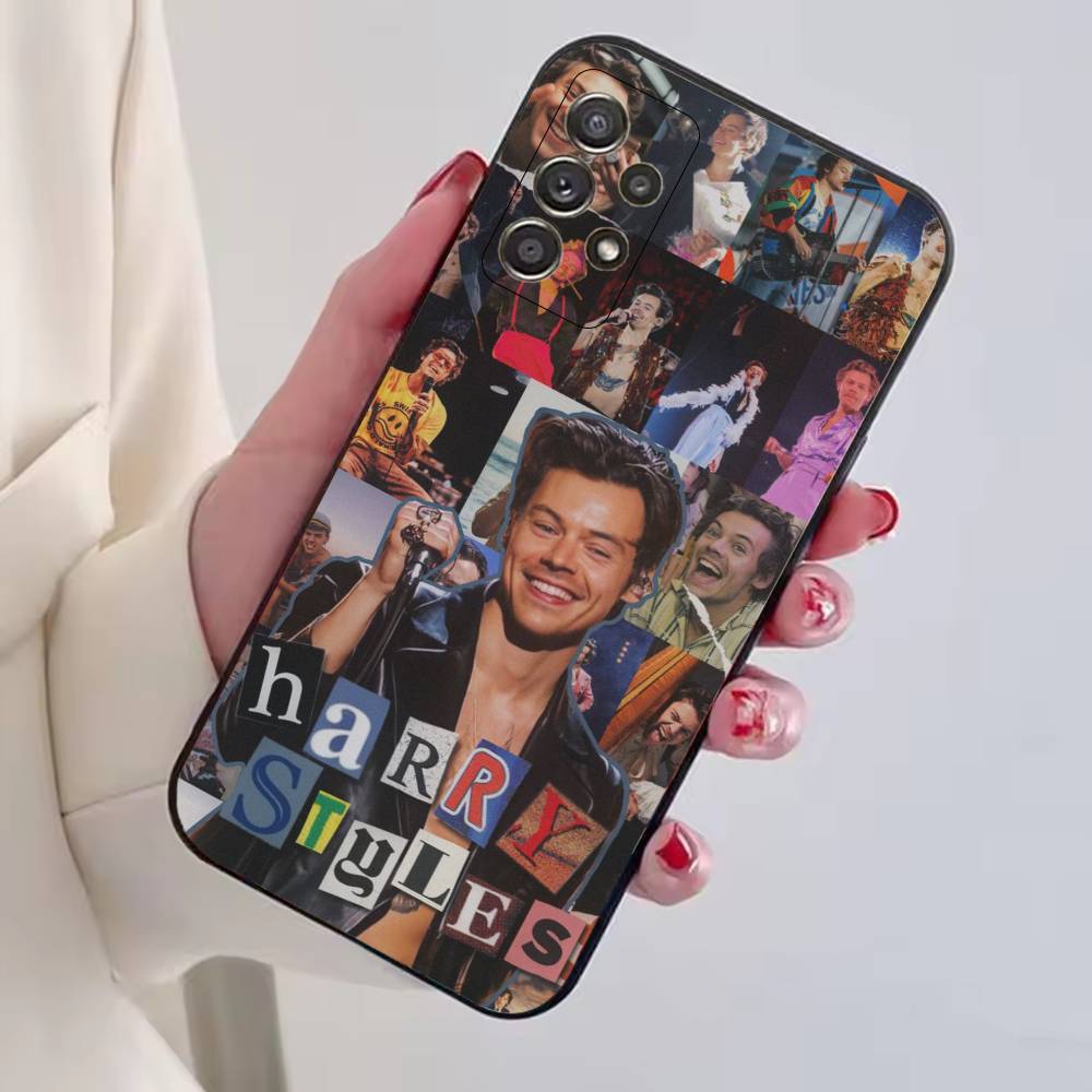 H-HaRRy Music S-Styles Phone Case For Samsung S25,S24,S21,S22,S23,S30,Ultra,S20,Plus,Fe,Lite,Note,10,Black Cover