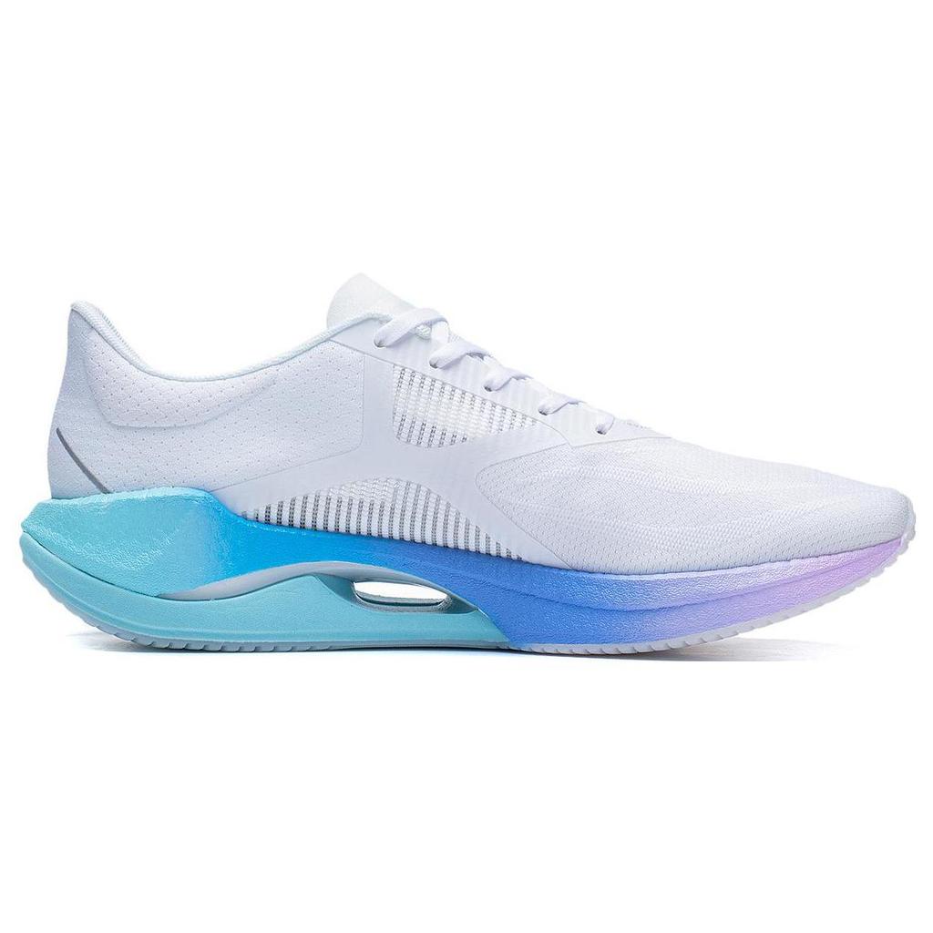 Li Ning Super Light 20 Cushioning Breathable Lightweight Low top Running Shoes Men's Gray Blue Purple ARBT001-10