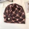 [Summer retro tie-dye stacking hat] New versatile face small thin breathable casual women's baotou