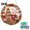Christmas Window Decorations Faux Diamond Art Ornament, DIY Santa Claus Sun Catcher Kit, Rhinestone Acrylic Hanging Ornaments Xmas Wreath Ornament