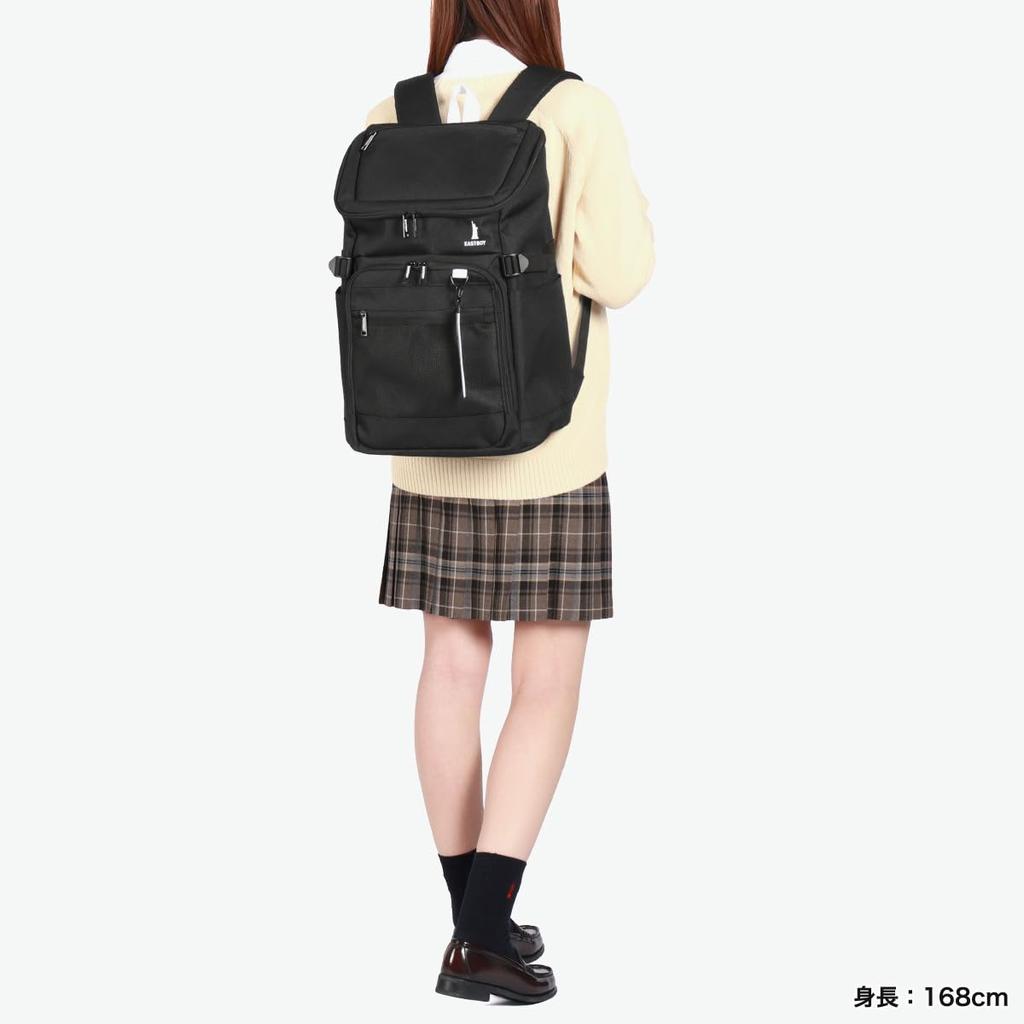 EASTBOY Backpack 32L Neo Preppy EBA105 Black x White 05 Japanese High School Bag
