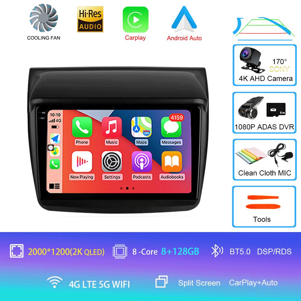 Car Radio Android 14 Carplay For Mitsubishi Pajero Sport 2 L200 Triton 2008 - 2016 Navigation Multimedia Player Stereo WiFi+4G