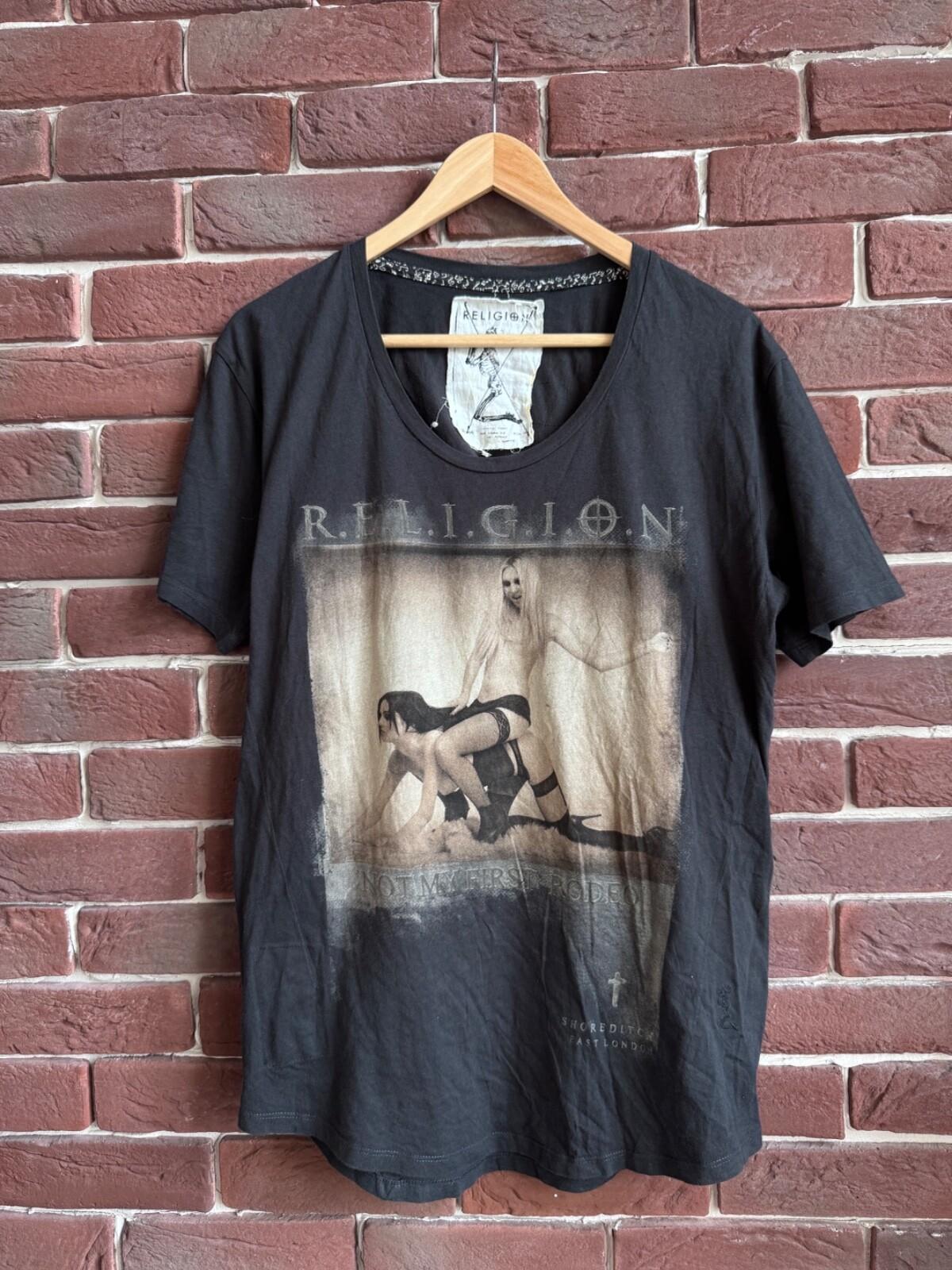 РЕДКАЯ ВИНТАЖНАЯ Футболка 00-х SEDITIONARIES Religion Girls с крестом M Унисекс XXXL