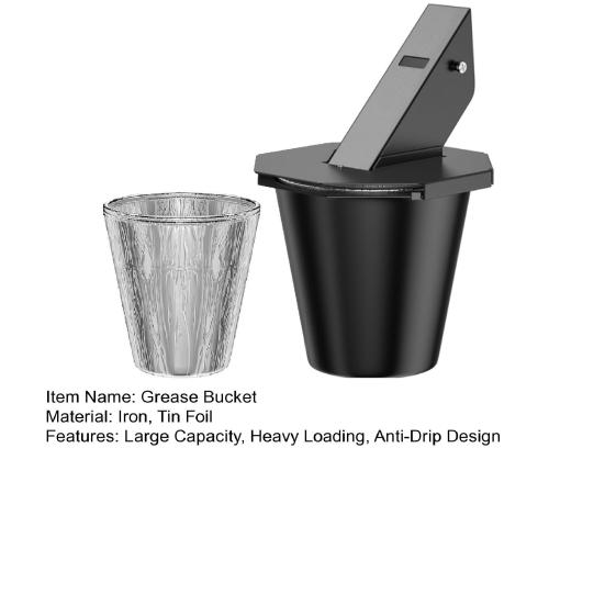 Oil Drop Barrel for Pellet Grill Large Capacity Tin Foil Bucket