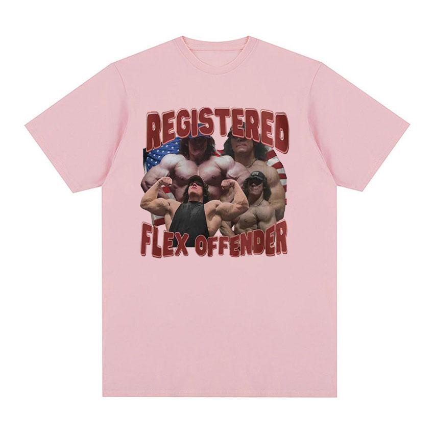 Registrierter Flex-Sünder Retro Grafik T-Shirt Sam Sulek Lustiger Fitnessstudio-Humor Kleidung T-Shirts Unisex O-Ausschnitt Baumwolle Übergroßes T-Shirt