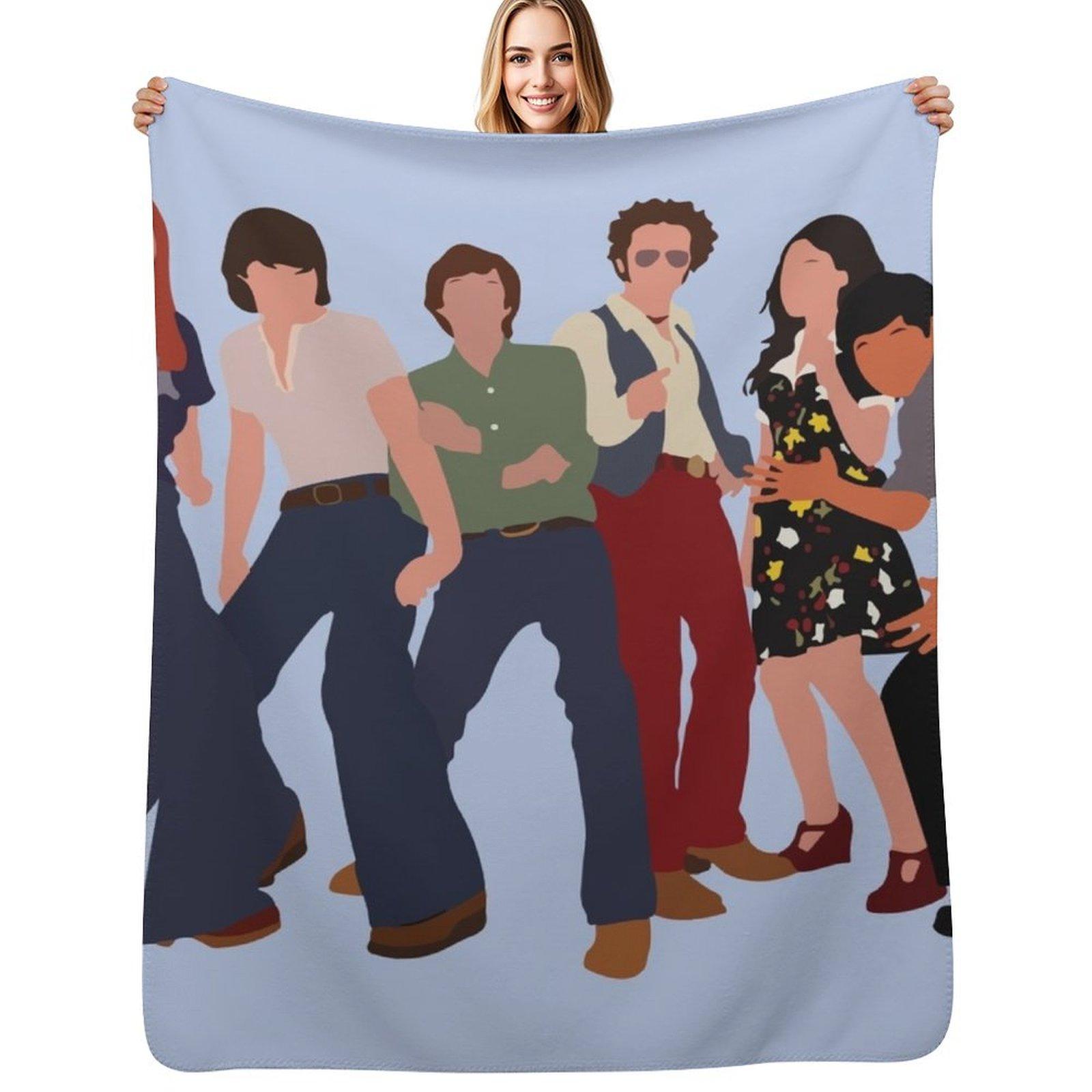 That 70 s Show Gang Throw Blanket Fluffy Cozy Throw Blanket for Home Decor Size: 75*100cm, Weight: 230 GSM