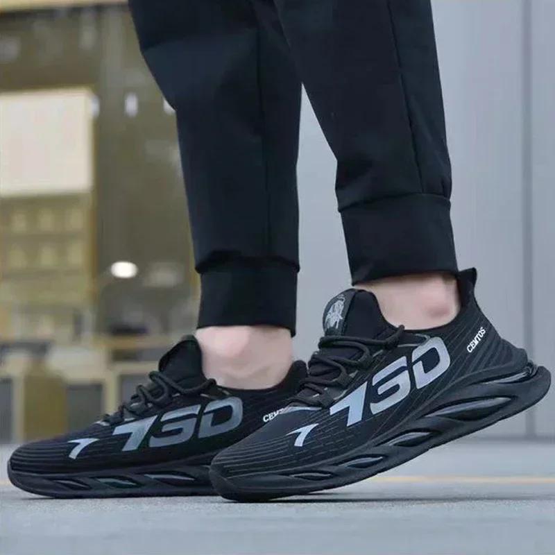 Fashion Shoes for Men Casual Slip on Fashion Sneakers Breathable Running Shoes Outdoor Walking Training Tennis Shoes