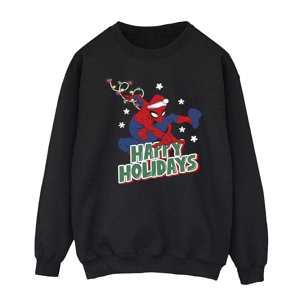 Spider-Man Mens Happy Holidays Sweatshirt