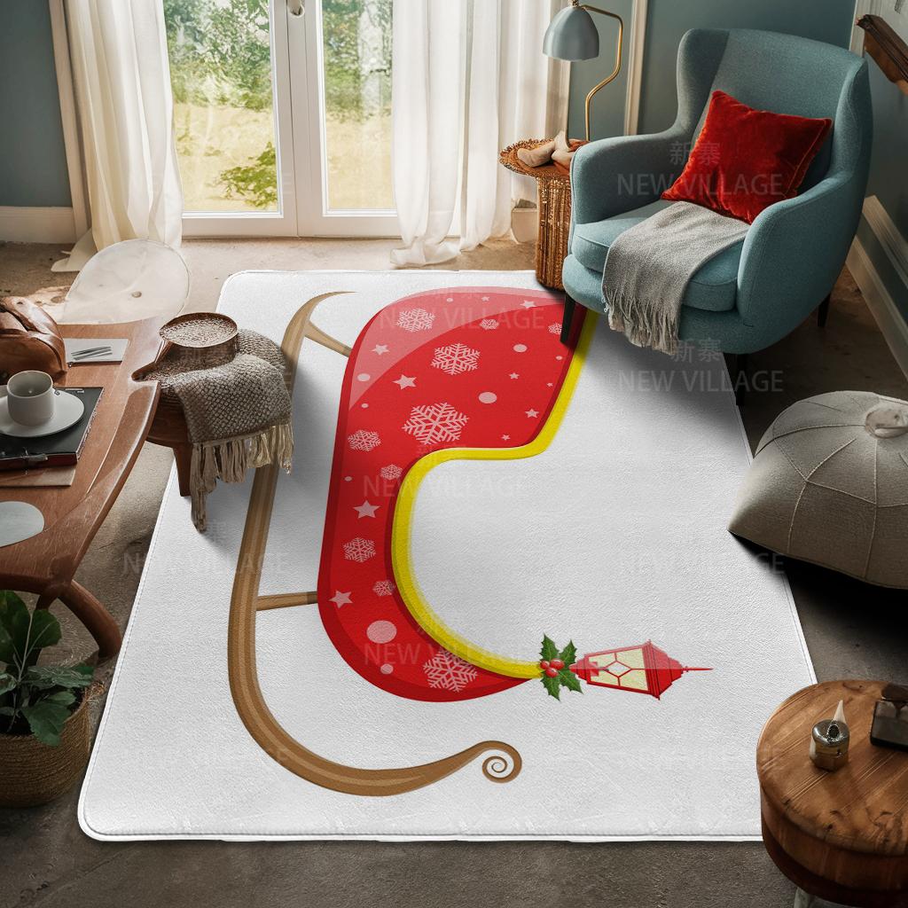 House Entrance Carpet Home Door Mat Living Room Bath Foot Bathroom Non-slip Water Absorption Rugs Bath Merry Christmas Winter
