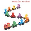 Wooden Magnetic Number Train Set Non Toxic Materials For Toddlers Early Math Learning