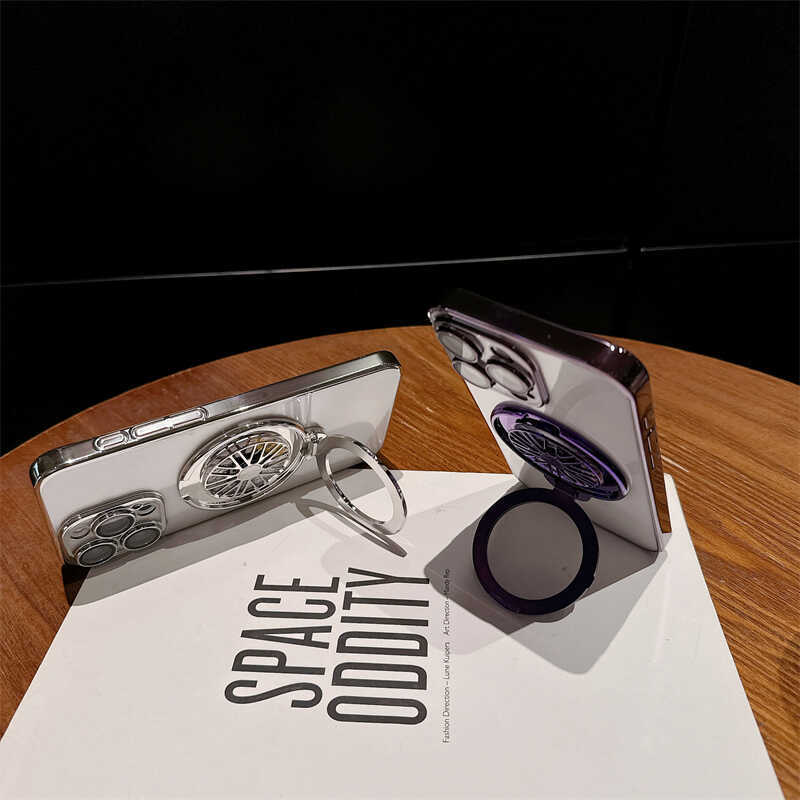 Applicable To IPhone16 Mobile Phone Case Gyro Magnetic Suction Bracket 1514 Apple 17promax Silicone Case Electroplating New Model