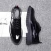 2024 New Autumn Men Oxford Dress Shoes Patent Leather Black Luxury Business Platform Comfortable Men Wedding Footwear
