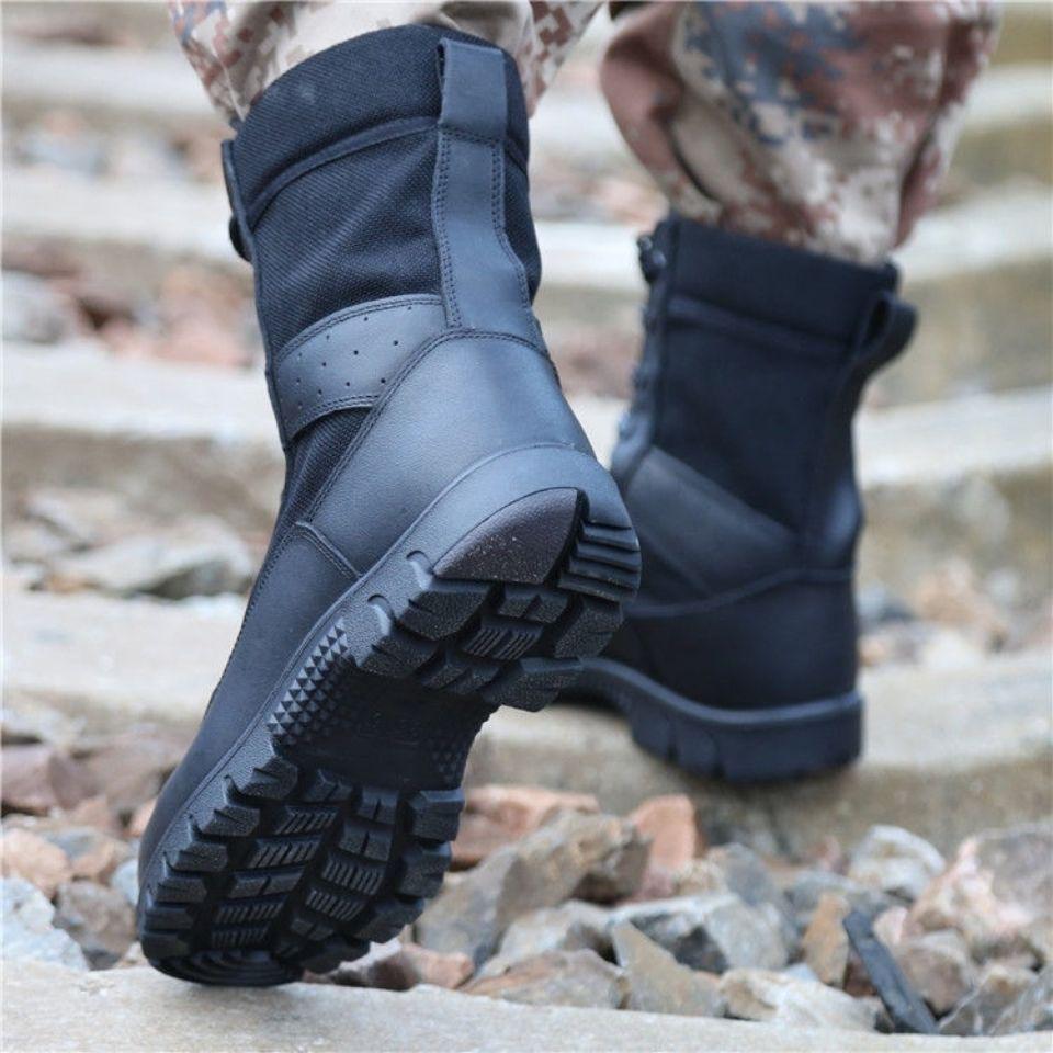 Men's Genuine Leather Ultra-Light Tactical Combat Boots for Outdoor Training
